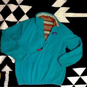 Patagonia pullover Teal reversible